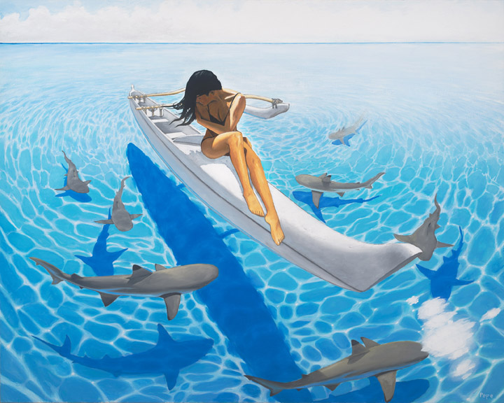 Amy and the Sharks 32x40 med